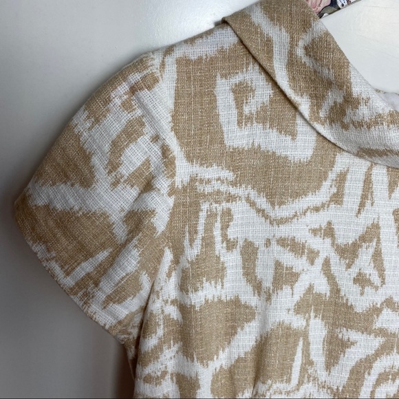 PENDLETON Tan & Ivory Drop Waist Sheath Dress! 4 - Picture 7 of 9